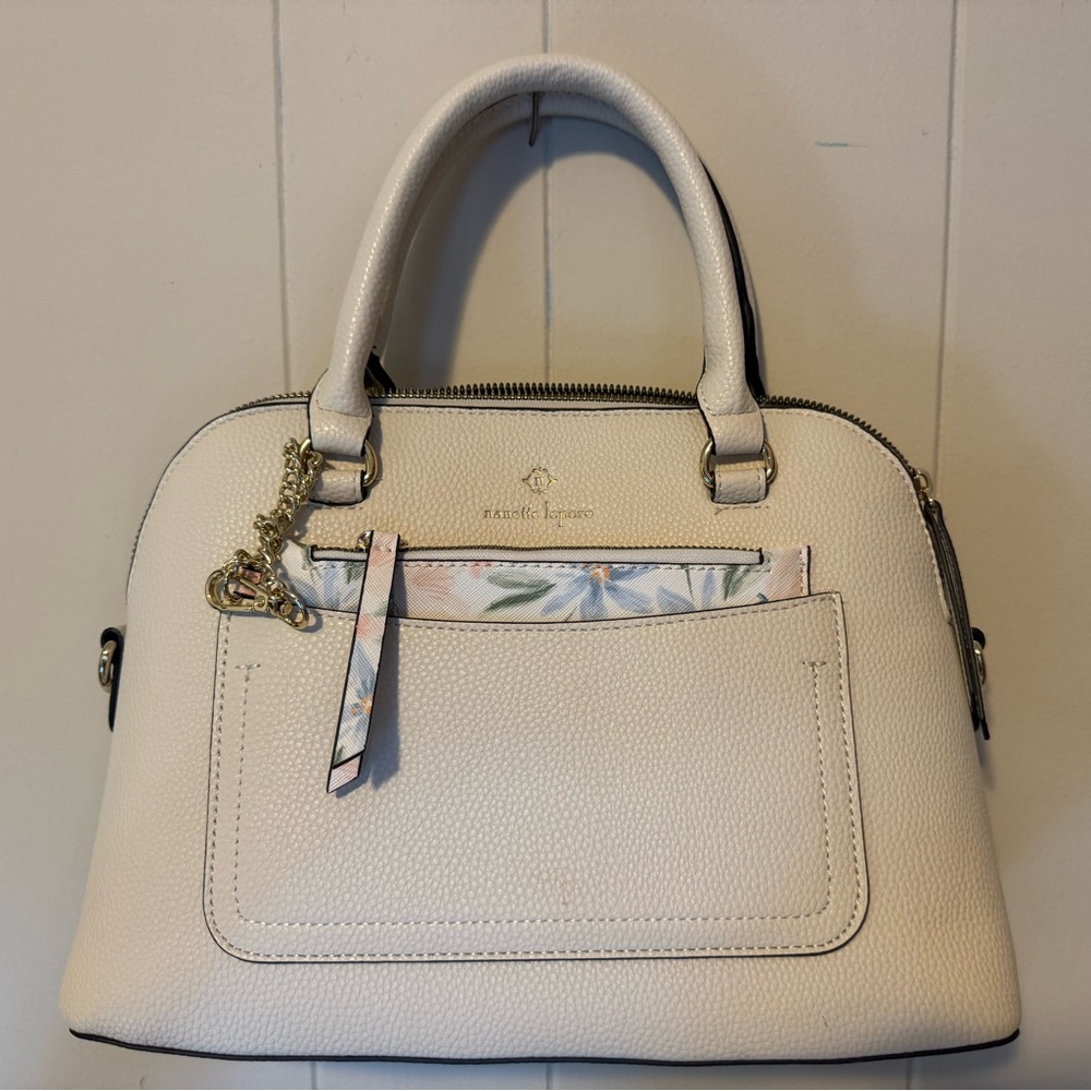 Nanette Lapore Cream Satchel Bag